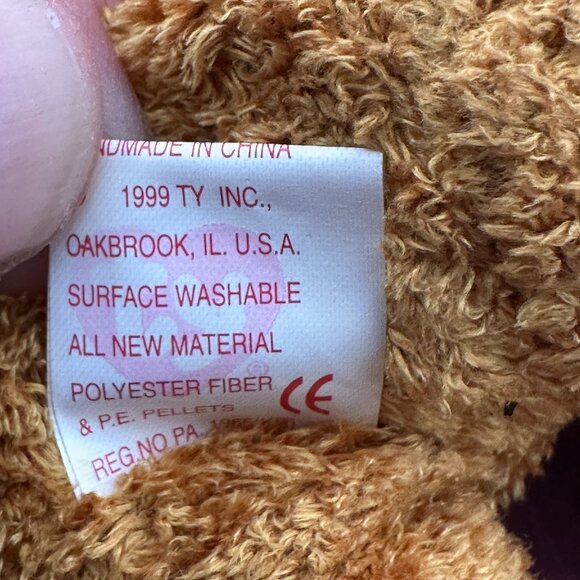 TY BEANIE BABY FUZZ THE BEAR ORIGINAL RETIRED RARE DATE ERROR - Picture 5 of 5